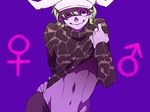  akizuki_hakuto blonde_hair dellinger_(one_piece) hat male_focus one_piece purple_background simple_background solo undressing 
