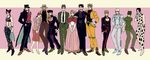  6+boys battle_tendency diamond_wa_kudakenai dio_brando donatello_versace erina_pendleton family george_joestar_ii giorno_giovanna hage_tashuumi higashikata_jousuke highres jojo_no_kimyou_na_bouken jonathan_joestar joseph_joestar joseph_joestar_(young) kuujou_holly kuujou_jolyne kuujou_joutarou multiple_boys multiple_girls phantom_blood rikiel stardust_crusaders stone_ocean ungaro vento_aureo 