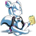  2015 anthro breasts clothing female goshaag kiki_the_cyber_squirrel machine mammal mechanical_pencil robot rodent shorts simple_background sitting solo squirrel white_background white_body 