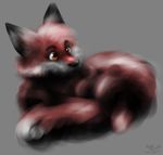  acru_jovian ambiguous_gender canine curled cute digital_media_(artwork) fluffy fox fur grey_background mammal simple_background 