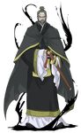  angry beard cape chinese_clothes facial_hair full_body hat highres juuni_kokuki king_kou looking_at_viewer male_focus old_man sjlee solo standing sword transparent_background weapon 