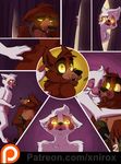  animatronic anthro canine comic female five_nights_at_freddy&#039;s five_nights_at_freddy&#039;s_2 fox foxy_(fnaf) fur glowing glowing_eyes machine male mammal mangle_(fnaf) open_mouth robot video_games xnirox yellow_eyes 