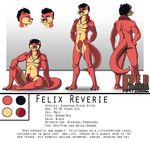  2015 anthro charachter_sheet felix_reverie fur male mammal model_sheet mohawk multicolored_fur mustelid otter theredpandaartist 