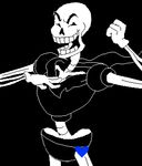  &lt;3 animated bl8l bone clothing english_text gloves laugh male open_mouth papyrus_(undertale) scarf skeleton smile solo_focus text undertale video_games 