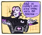  &lt;3 closed_eye clothing dialogue machine makeup male mettaton ojiisanholic open_mouth robot smile solo star undertale video_games 