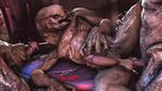  3d_(artwork) alien alternate_version_available amber_eyes anal anal_penetration balls cgi cum cum_in_ass cum_inside cum_on_chest cum_on_penis digital_media_(artwork) group group_sex halo_(series) male male/male masturbation muscular not_furry penetration penile_masturbation penis precum sangheili sex soulsfm source_filmmaker threesome video_games 