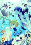  4girls :d ^_^ air_bubble aqua_hair bangs barefoot bikini blonde_hair blue_hair blurry book bow brown_hair bubble closed_eyes clownfish coral diving dolphin fish floating_hair freediving hachune_miku hair_bow hair_ornament hair_ribbon hairband hairclip hatsune_miku holding_breath hood hood_down kagamine_len kagamine_rin kaito kiss long_hair mask megurine_luka meiko multiple_boys multiple_girls navel ocean open_book open_mouth pink_hair polearm ponytail red_hair ribbon sea_turtle short_hair sinaooo sitting sleeveless smile striped striped_bikini striped_swimsuit submerged sweatdrop swimming swimsuit trident turtle twintails underwater very_long_hair vocaloid weapon white_bow 