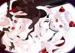  airfield_hime anchorage_hime bad_id bad_pixiv_id breasts cleavage gloves highres horns houmatu_awa kantai_collection large_breasts long_hair multiple_girls red_eyes shinkaisei-kan white_hair 