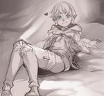  bad_id bad_tumblr_id blue_eyes boots braid breasts heart hood hood_down linkle long_hair norasuko on_bed pointy_ears sketch small_breasts smile solo spot_color the_legend_of_zelda thigh_boots thighhighs triforce twin_braids zelda_musou 