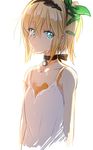  black_choker blonde_hair blue_eyes choker crying crying_with_eyes_open edna_(tales) flat_chest hair_ribbon hairband looking_at_viewer one_side_up ribbon short_hair solo tales_of_(series) tales_of_zestiria tears tusia 
