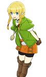  :d blonde_hair blue_eyes braid gloves hood kei-chan_(atlas_kei) linkle long_hair open_mouth pointy_ears smile solo the_legend_of_zelda twin_braids zelda_musou 