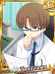  angel_beats! blue_eyes brown_hair glasses ikeda_jun_(aquaqua) labcoat male_focus paper semi-rimless_eyewear solo stethoscope takeyama_(angel_beats!) under-rim_eyewear 