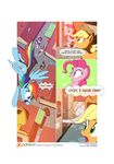  2015 applejack_(mlp) comic cowboy_hat cutie_mark doctor_whooves_(mlp) earth_pony equine feathers female feral friendship_is_magic gashiboka hair hat horn horse male mammal mane multicolored_hair my_little_pony necktie pegasus pinkie_pie_(mlp) pony rainbow_dash_(mlp) rainbow_hair rarity_(mlp) rose_(mlp) text unicorn wings 