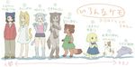  animal_ears blonde_hair bunny cat cat_ears chart comparison furry multiple_girls namu_(nurui_cha) original red_eyes resized standing tail translated 