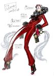  ankle_gun bayonetta bodysuit concept_art dual_wielding glasses gloves gun hands holding jeanne_(bayonetta) lapel official_art quadruple_wielding shimazaki_mari silver_hair trigger_discipline weapon 