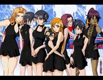  8girls arisawa_tatsuki bleach breasts honshou_chizuru inoue_orihime ise_nanao kuchiki_rukia kurotsuchi_nemu large_breasts matsumoto_rangiku shihouin_yoruichi stiky_finkaz yadoumaru_lisa yuri 