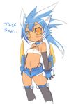  animal_ears bad_id bad_pixiv_id blade_(galaxist) blade_liger navel personification sketch solo thighhighs zoids 