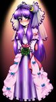  1girl absurdres blush bride highres patchouli_knowledge solo touhou wedding 
