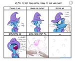  2015 bruise cape clothing dialogue english_text equine female friendship_is_magic glowing hat horn human magic mammal meme my_little_pony phuocthiencreation tears teleport text trixie_(mlp) unicorn waifu_chart wizard_hat 