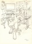  2015 anthro breasts chair cigarette computer equine female horse lagomorph mammal my_little_pony nude piercing pony punk pussy rabbit scale_(artist) sketch table traditional_media_(artwork) workspace 
