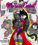  2015 anthro big_breasts breasts canine comic crypticfigurines english_text feline female male mammal text 