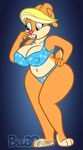  anthro big_breasts blu3danny bra breasts cleavage clothed clothing erect_nipples female lagomorph mammal mature_female nipple_bulge nipples panties patricia_bunny rabbit solo underwear warner_brothers 