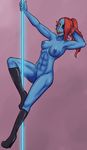  abs breasts dancing female hair pole pole_dancing red_hair solo undertale undyne video_games xxxx52 