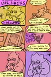  alphys comic english_text eyewear glasses humor lab_coat machine mettaton phone reptile robot sad scalie sildre tears text trash undertale video_games 