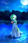  cool_colors forest gardevoir lagoon moon night nintendo outside pok&eacute;mon sky solo source_request sparkles standing tree unknown_artist video_games water 