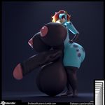  2015 3d_(artwork) anthro balls big_breasts big_butt breasts butt cgi dickgirl digital_media_(artwork) endless_(artist) hedgehog hyper intersex mammal nipples nude penis petafoster peter pink_eyes simple_background solo sonic_(series) thick_thighs video_games voluptuous 