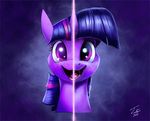  2015 equine female friendship_is_magic hair horn mammal my_little_pony portrait purple_eyes purple_hair solo tsitra360 twilight_sparkle_(mlp) unicorn 