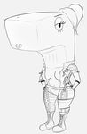  breasts cetacean female mammal marine metal_gear monochrome pearl_krabs ponytail solo the_boss unknown_artist video_games whale 