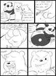  bear blush butt foot_fetish fur grizzly_(character) group human ice_bear macro male mammal micro panda_(character) paws saliva sparky_the_chu vore we_bare_bears 