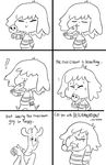  ! 2015 comic dessert duo food frisk happy havesomemoore ice_cream licking male monochrome nicecream_man protagonist_(undertale) snow text tongue tongue_out undertale video_games young 