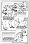  anthro black_and_white canine comic digitigrade geckzgo mammal monochrome nude transformation video_games warcraft were werewolf worgen 