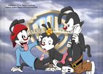  abstract_background animaniacs bdsm bondage bound clothing cum dot_warner english_text fellatio female foxychris group group_sex incest logo male mammal no_underwear oral penis pussy rope sex sloppy_sidweways text threesome tongue tongue_out wakko_warner warner_brothers yakko_warner young 