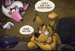  animatronic canine comic five_nights_at_freddy&#039;s five_nights_at_freddy&#039;s_2 five_nights_at_freddy&#039;s_3 fox glowing glowing_eyes hat lagomorph machine male mammal mangle_(fnaf) nobody_(artist) rabbit robot springtrap_(fnaf) tablet video_games yellow_eyes 