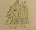 canine fur live looking_at_viewer loose_leaf_paper mammal sketch text traditional_media_(artwork) ydal 