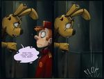  animatronic bow_tie comic five_nights_at_freddy&#039;s five_nights_at_freddy&#039;s_3 human lagomorph machine male mammal nobody_(artist) rabbit robot shocked springtrap_(fnaf) video_games yellow_eyes 