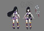  character_sheet dress full_body lowres momoiro_clover_z official_art production_art purple_dress sushio takagi_reni 