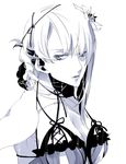  aoi_(aoi68) kaine_(nier) nier nier_(series) short_hair solo white_background white_hair 