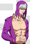  black_sclera grey_hair hat hokuto_shun jojo_no_kimyou_na_bouken male_focus palette_swap red_eyes risotto_nero solo 