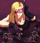  blue_eyes gloves hokuto_shun jojo_no_kimyou_na_bouken long_hair male_focus mask melone solo vial 