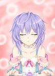  bare_shoulders blush braid closed_eyes incoming_kiss kami_jigen_game_neptune_v long_hair looking_at_viewer neptune_(series) purple_hair pururut senketsu_banchou solo 