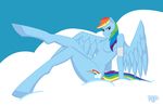  anthro breasts cloud cutie_mark equine female friendship_is_magic horse looking_at_viewer mammal my_little_pony nude pegasus pony rainbow_dash_(mlp) sitting solo tharakaos wings 