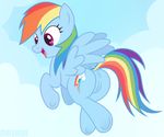  anus blue_feathers butt cutie_mark equine feathers female feral flying friendship_is_magic hair maishida mammal multicolored_hair my_little_pony open_mouth outside pegasus pussy rainbow_dash_(mlp) rainbow_hair sky smile solo tongue wings 