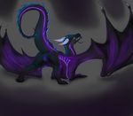  2015 bioluminescence black_scales blakkdragon blue_tongue claws dragon drayke_eternity dripping female feral forked forked_tongue glowing grey_background heat horn markings presenting pussy raised_tail scales scalie sharp shira simple_background solo spikes teeth toes tongue tongue_out 