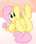  anus butt cloud cutie_mark equine female feral fluttershy_(mlp) friendship_is_magic hair looking_at_viewer lying maishida mammal my_little_pony on_back pegasus pink_hair pussy solo underhoof wings 
