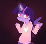  clothing equine female friendship_is_magic hoodie hoodie_(artist) horn magic mammal my_little_pony simple_background solo twilight_sparkle_(mlp) winged_unicorn wings 