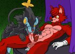  canine duo feline five_nights_at_freddy&#039;s fox foxy_(fnaf) lion luxray male male/male mammal mrsb nintendo oral penis pirate pok&eacute;mon video_games 